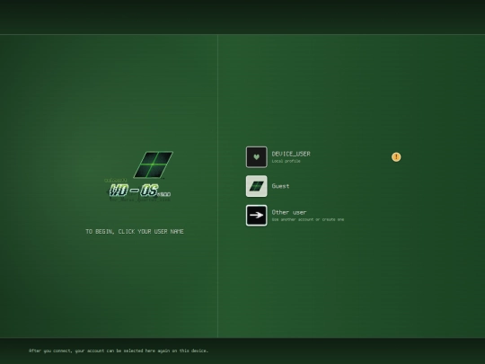login screenshot