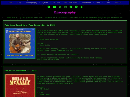 discography screenshot