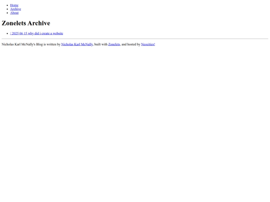 zonelets/archive screenshot
