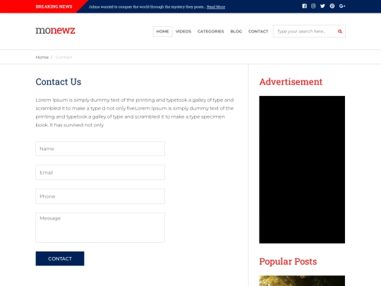 contact screenshot