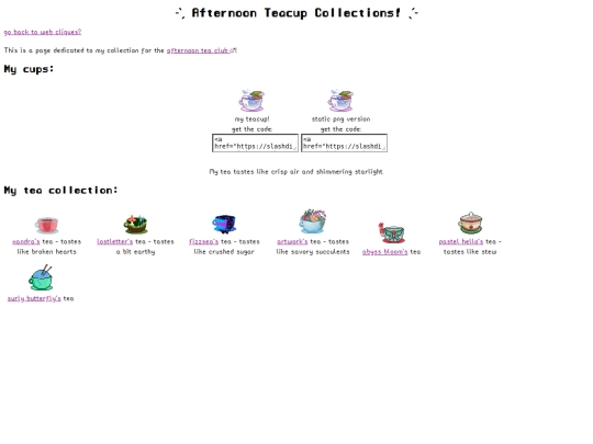 cliques/afternoon-tea screenshot
