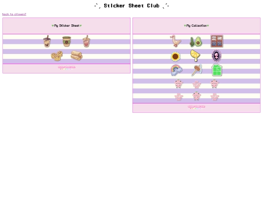 cliques/stickersheet screenshot
