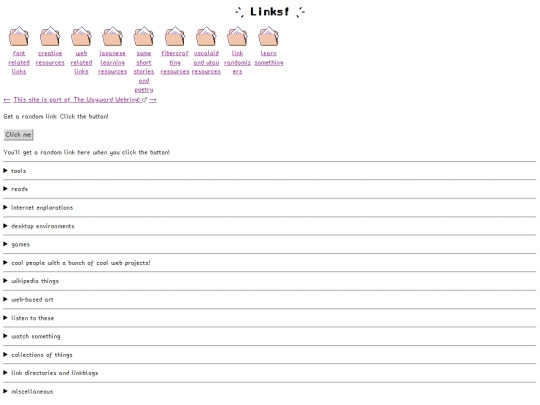 links screenshot