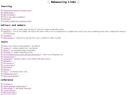 links/web screenshot