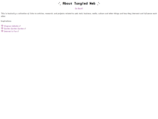 tangledweb/about screenshot