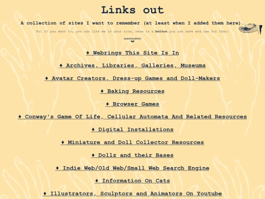 links screenshot