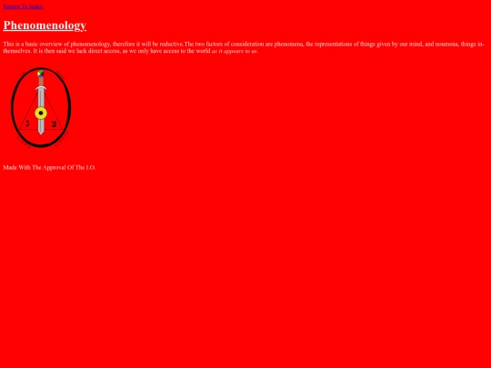 Encyclopaedia/phenomenology screenshot