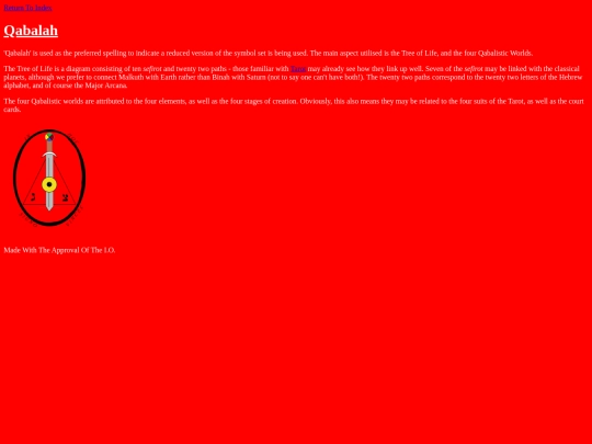 Encyclopaedia/qabalah screenshot