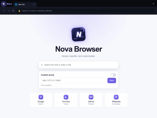 Nova_browser screenshot