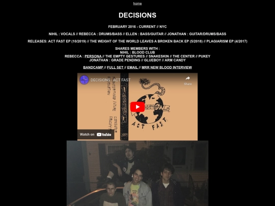 decisions screenshot