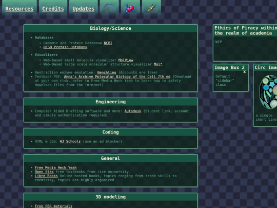 Resources screenshot