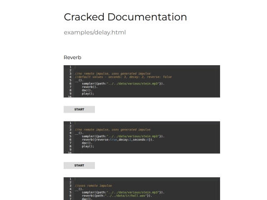Cracked/docs/examples/delay screenshot