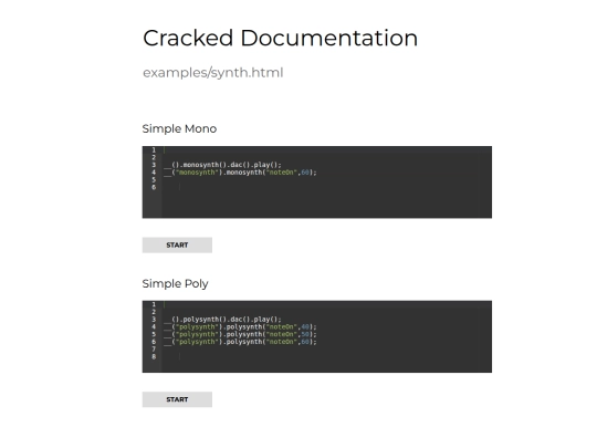 Cracked/docs/examples/synth screenshot