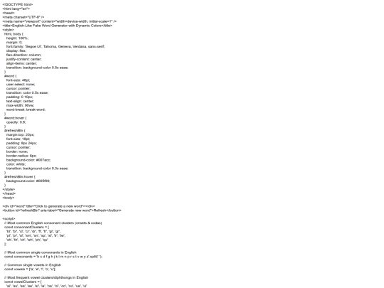 random_word/Words screenshot