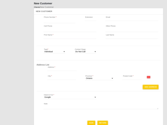 Forms/new-cust screenshot