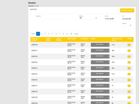 Forms/searchQuote screenshot