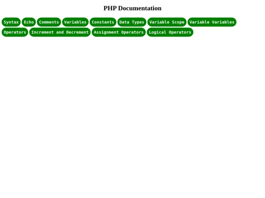 PHPDocs screenshot