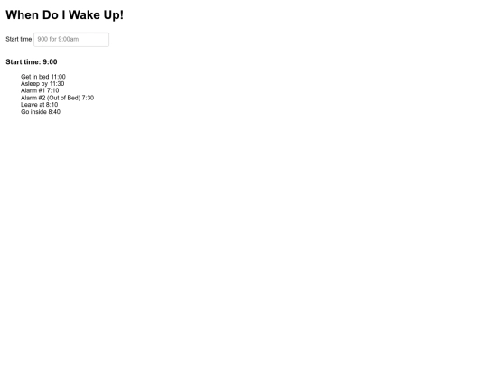 wakeup screenshot