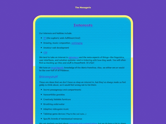 interests screenshot