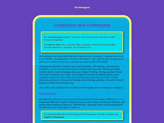 linguistics screenshot