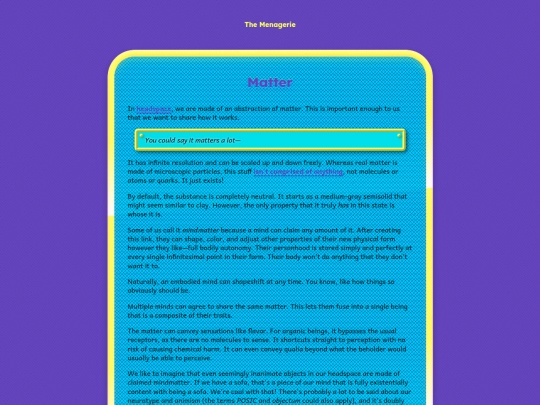 matter screenshot