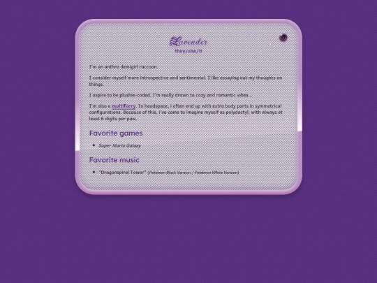 profile/lavender screenshot