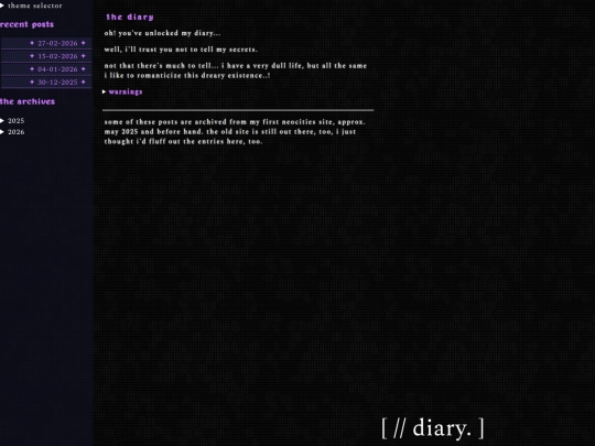 diary screenshot