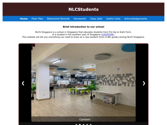 NLCStudents/Homepg screenshot