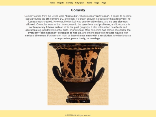 ancient greek theater/Comedy screenshot