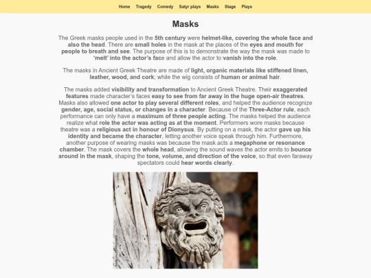 ancient greek theater/Masks screenshot