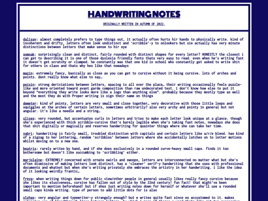 ccsimulacrum/handwritings screenshot