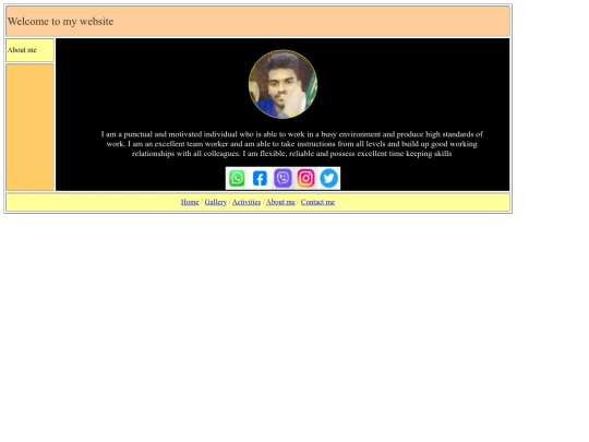 aboutme screenshot