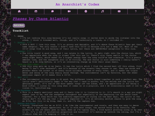 boards/music/albums/phases screenshot
