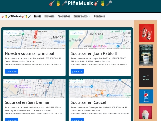 paginas/sucursales screenshot