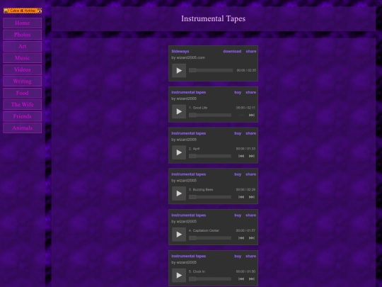 music/instrumental tapes screenshot