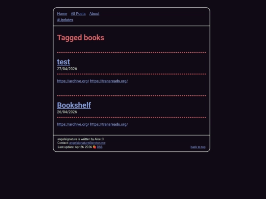 blog/tags/books screenshot