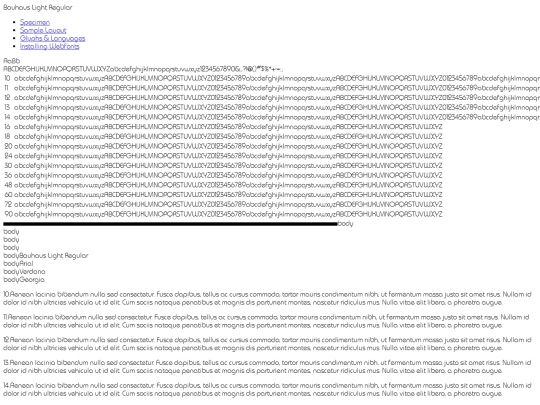 webfontkit-20231222-223637/bauhaus_light_regular-demo screenshot