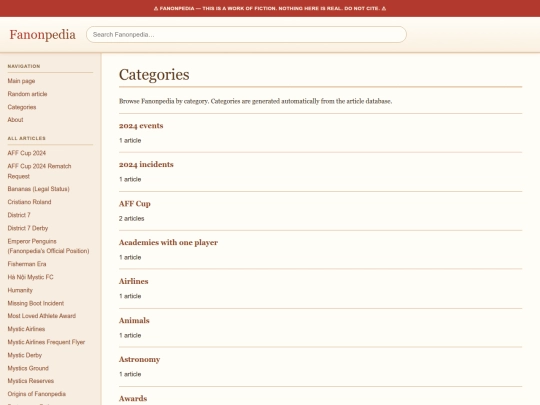 categories screenshot