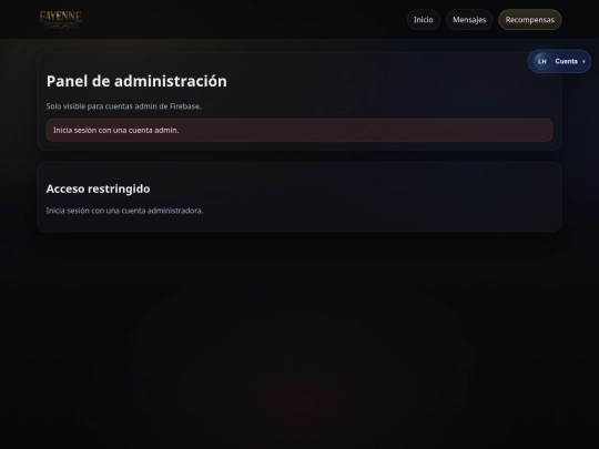 admin screenshot