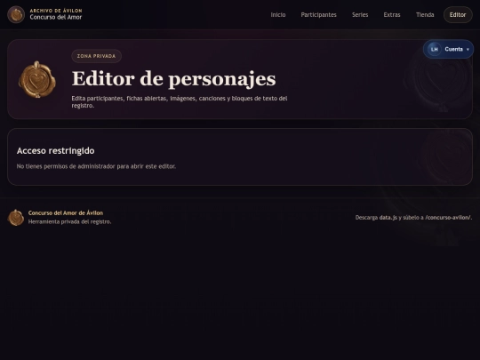 concurso-avilon/admin-personajes screenshot