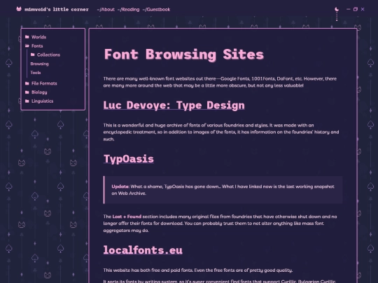 fonts/browsing screenshot