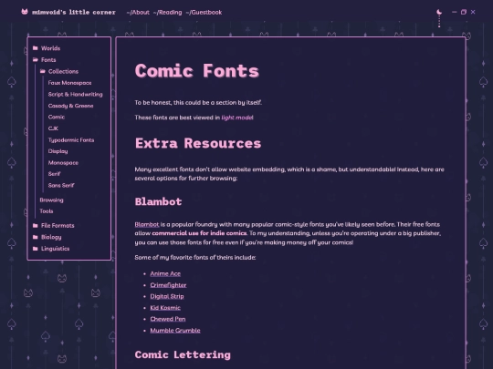 fonts/collections/comic screenshot