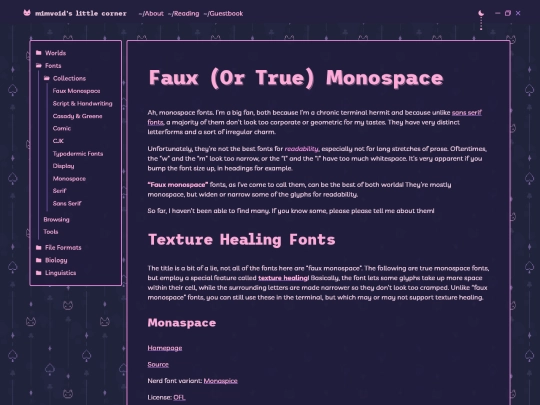fonts/collections/faux-monospace screenshot