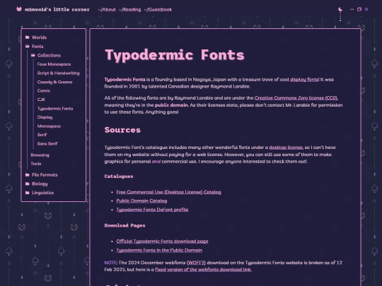 fonts/collections/typodermic screenshot