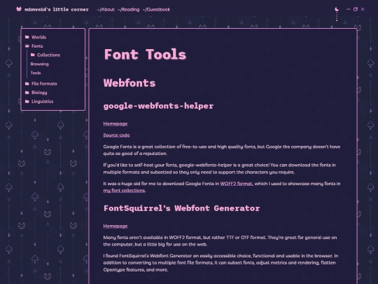fonts/creation screenshot