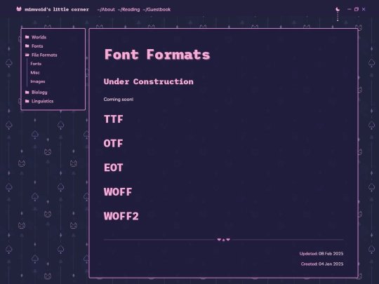 formats/fonts screenshot