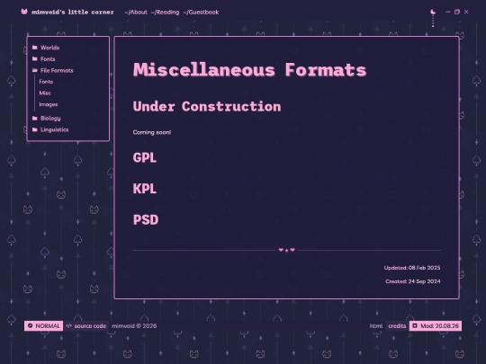 formats/misc screenshot