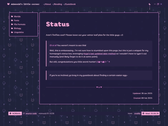 status screenshot