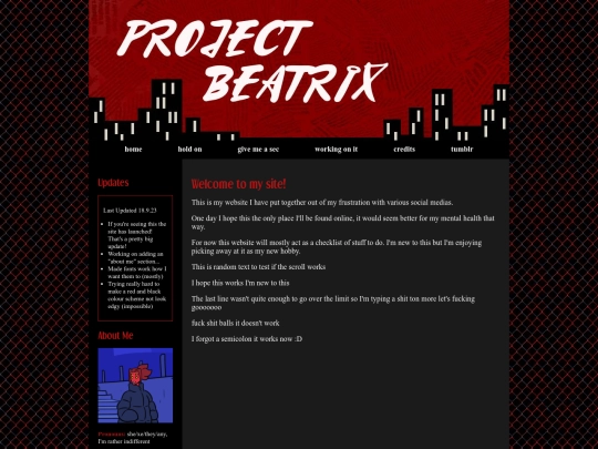 testing screenshot