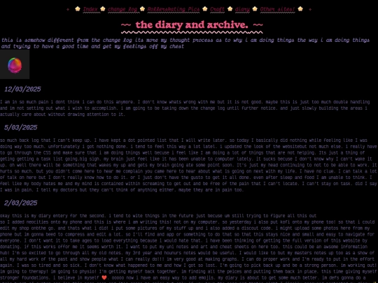 diary screenshot